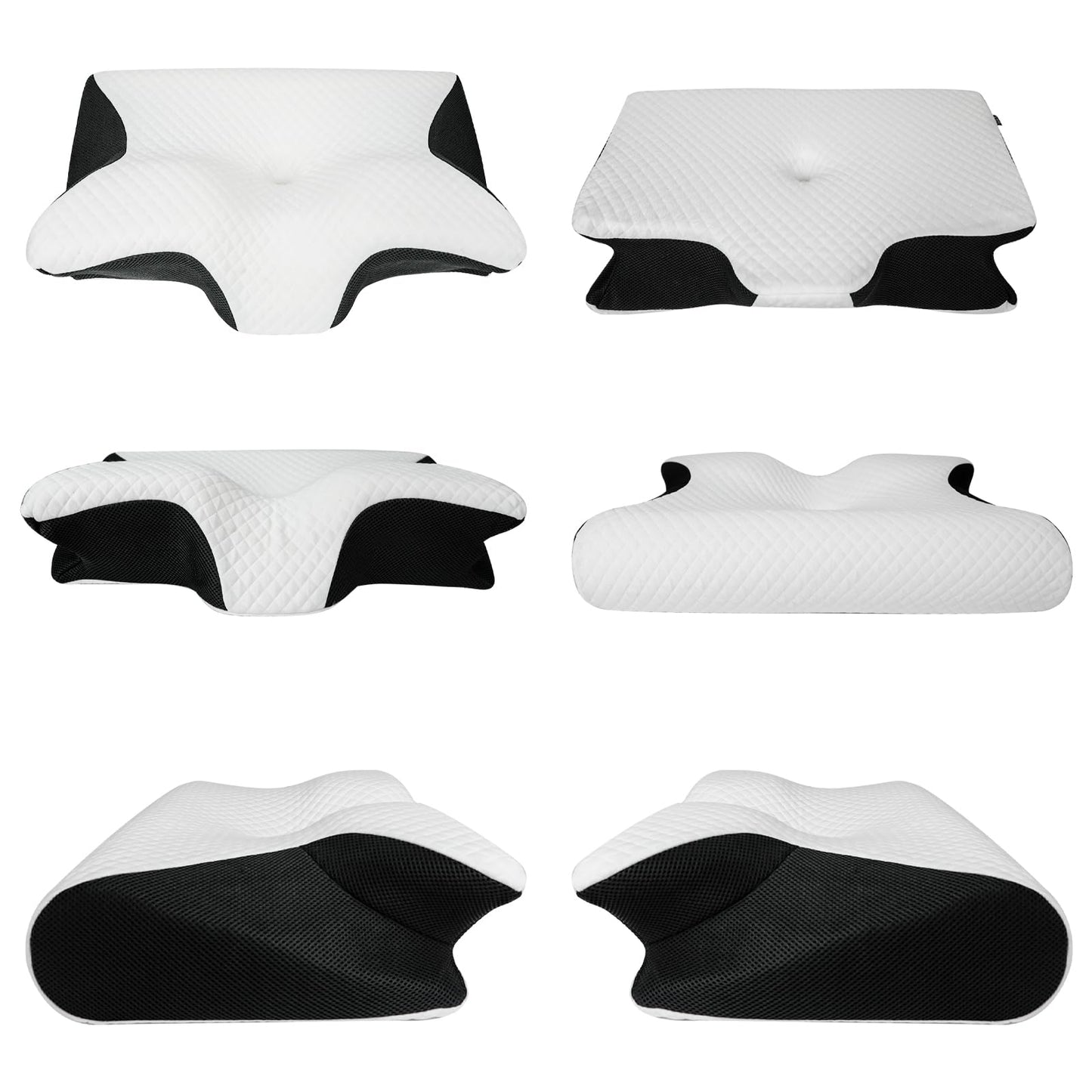 Memory Foam Cervical Pillow, 2 in 1 Ergonomic Contour Orthopedic Pillow for Neck Pain, Contoured Support Pillows,Neck Pillow