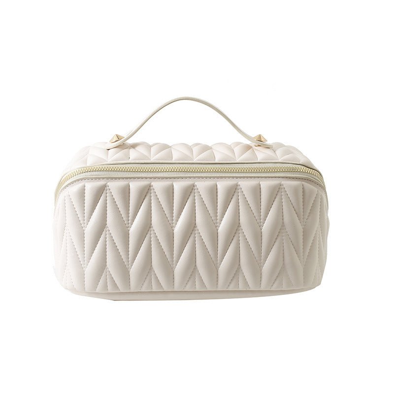 Portable High-grade Elastic Soft Surface Pillow Bag Travel Cosmetics Storage